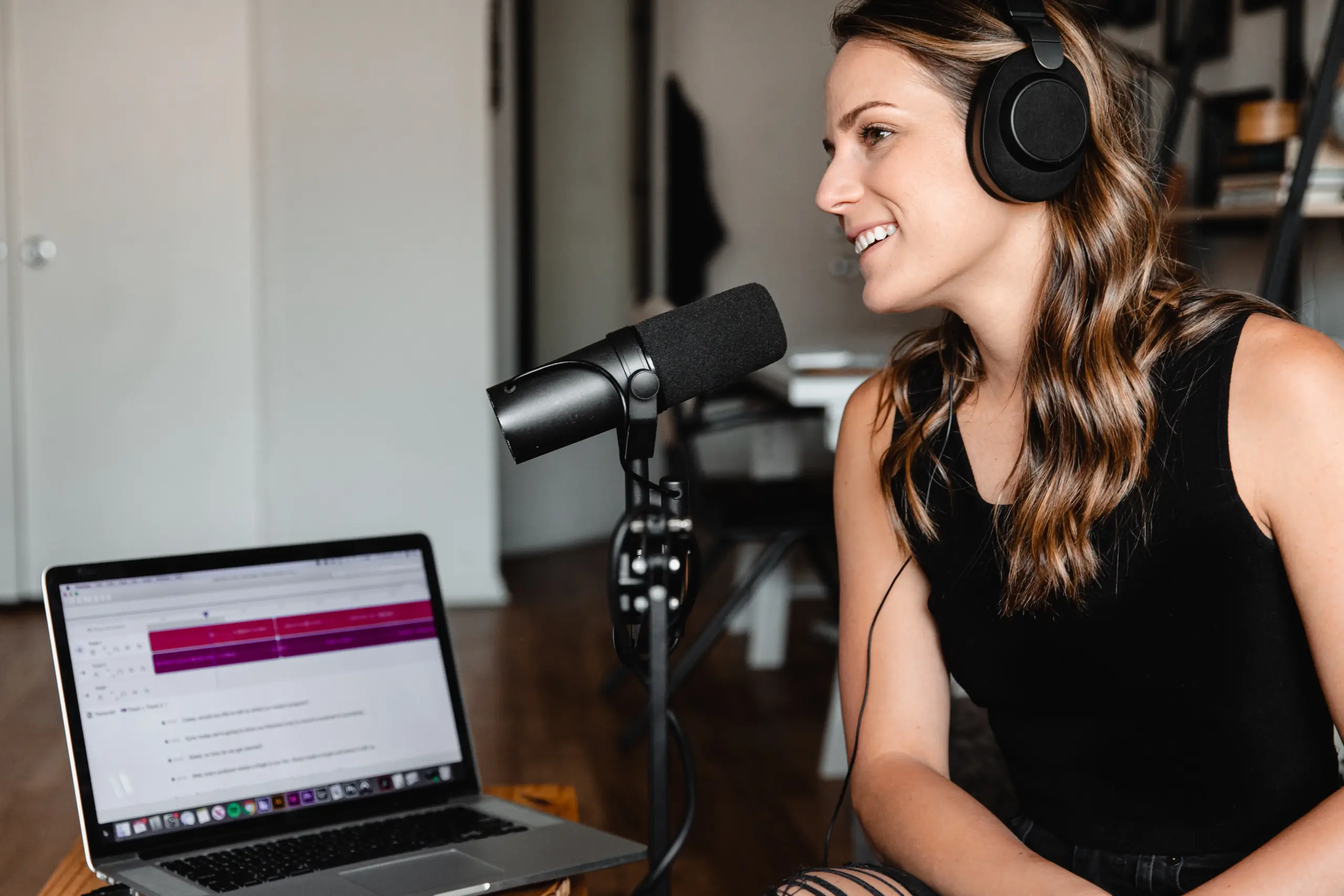 start a podcast - woman podcaster