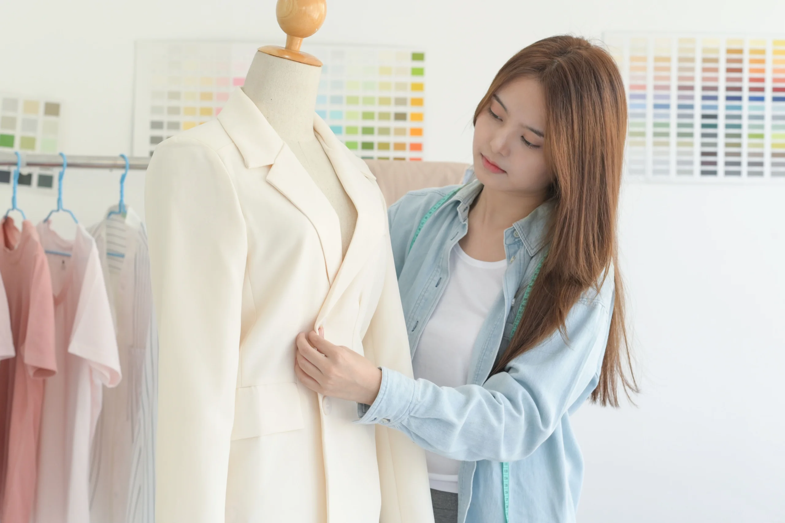 how to start a clothing business: designing a jacket